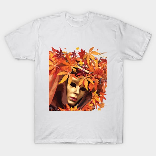 Mask Autumn T-Shirt by NikaLim